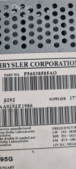 Chrysler PT Cruiser Radio/CD/DVD/GPS-pääyksikkö P56038585AQ