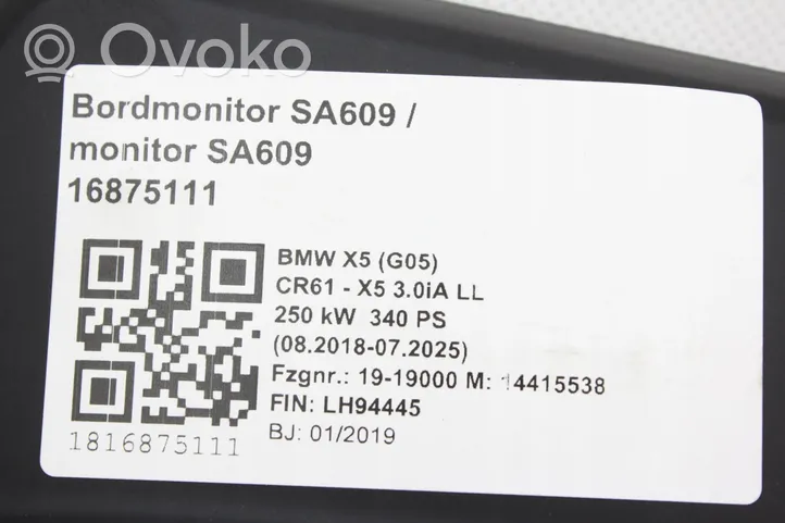 BMW X5 G05 Monitor / wyświetlacz / ekran 8798732
