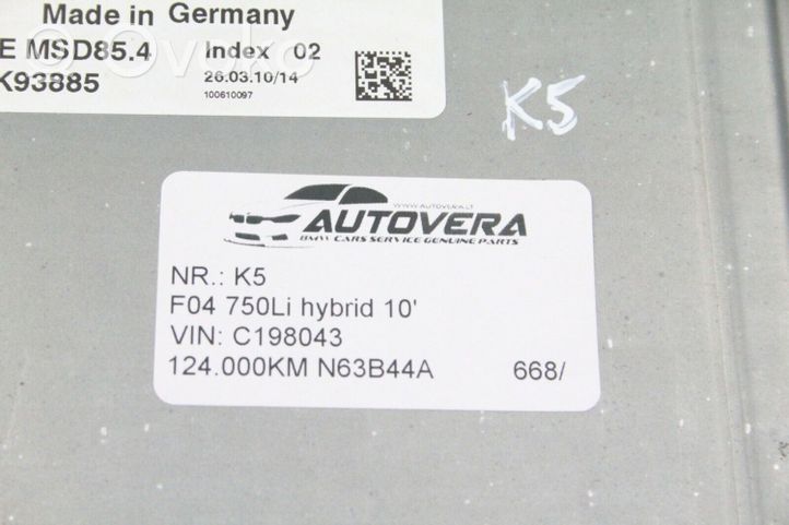 BMW 7 F01 F02 F03 F04 Komputer / Sterownik ECU i komplet kluczy 7614294