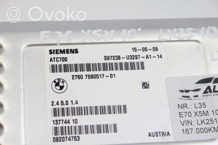 BMW X5 E70 Sterownik / Moduł skrzyni biegów 7590517