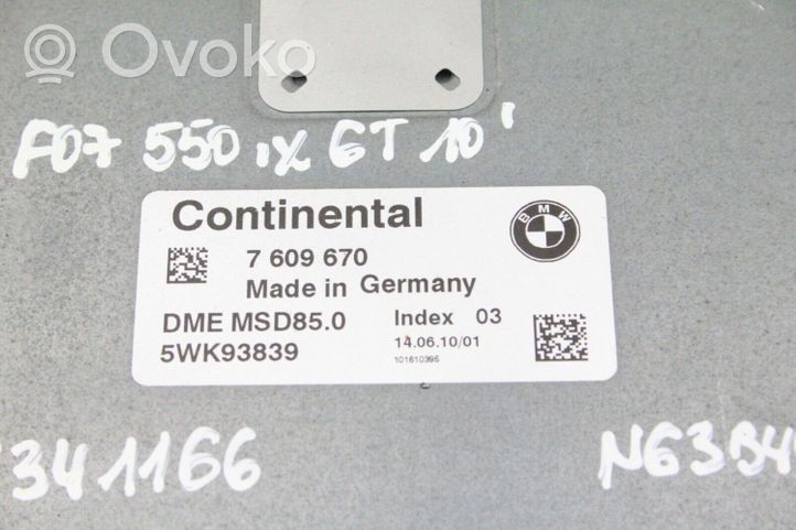 BMW 5 GT F07 Calculateur moteur ECU 7609670