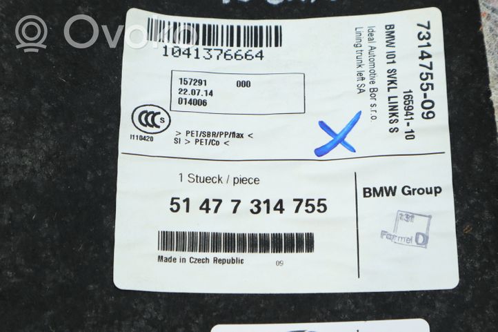 BMW i3 Garniture panneau latérale du coffre 7314755
