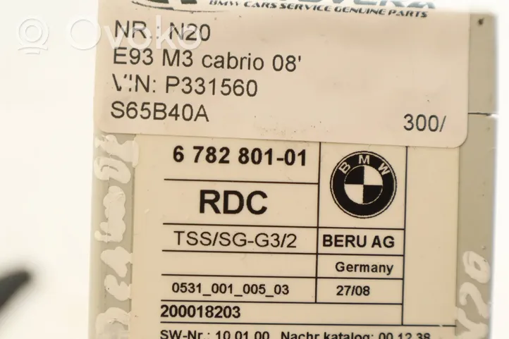 BMW 3 E92 E93 Padangų slėgio valdymo blokas 6782801