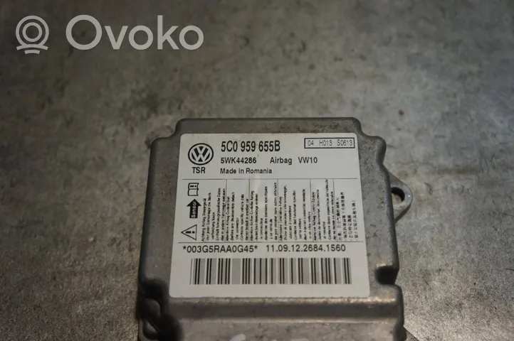 Volkswagen Golf VI Turvatyynyn ohjainlaite/moduuli 5C0959655B