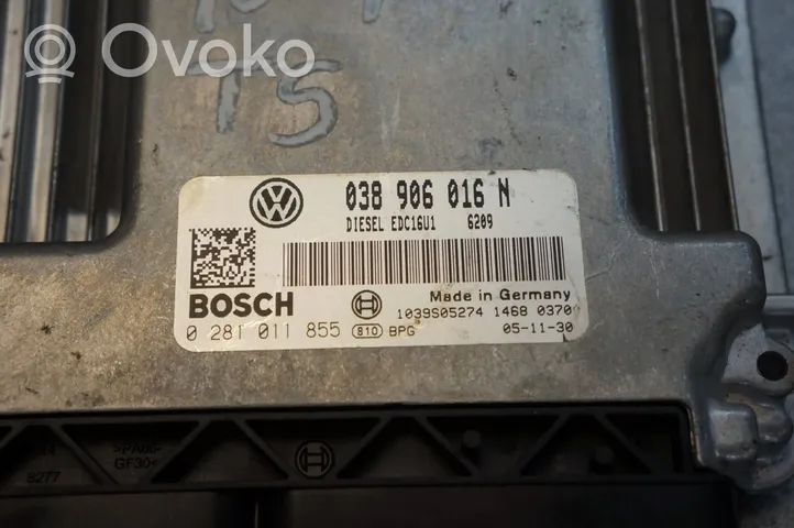 Volkswagen Transporter - Caravelle T5 Unité de commande, module ECU de moteur 038906016N