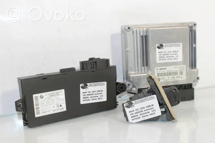 BMW 3 E90 E91 Kit centralina motore ECU e serratura 8506438