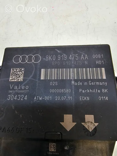 Audi A4 S4 B8 8K Pysäköintitutkan (PCD) ohjainlaite/moduuli 8K0919475AA