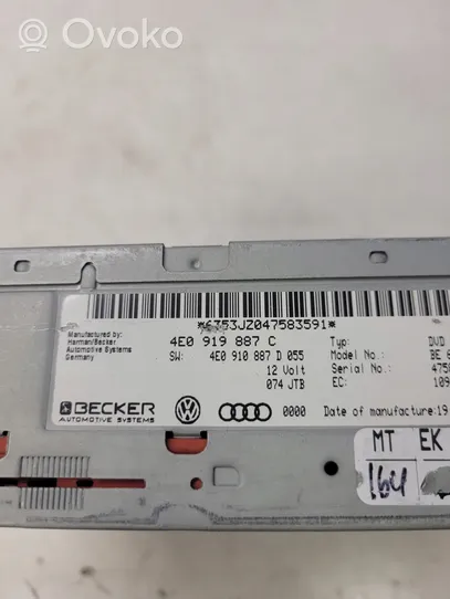 Audi A4 S4 B8 8K Unità di navigazione lettore CD/DVD 4E0919887C