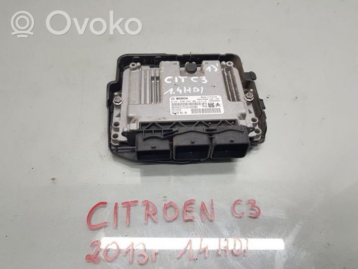 Citroen C3 Komputer / Sterownik ECU silnika 9807886180 0281030545