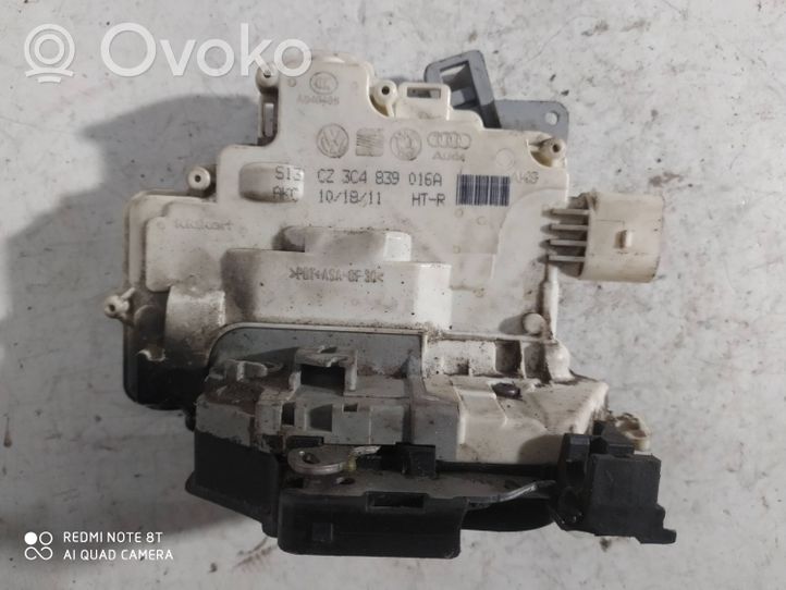 Volkswagen PASSAT B7 Zamek drzwi tylnych 3C4839016A