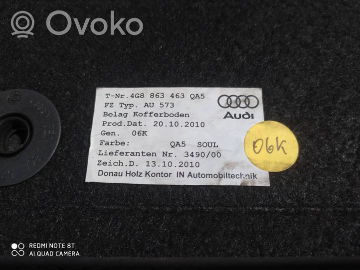 Audi A7 S7 4G Tavaratilan pohjan tekstiilimatto 4G8863463