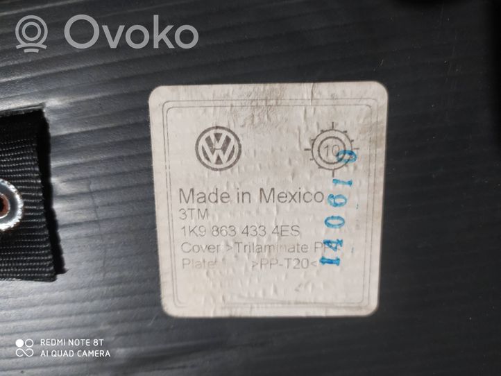 Volkswagen Golf VI Tavaratilan pohjan tekstiilimatto 1K9863433