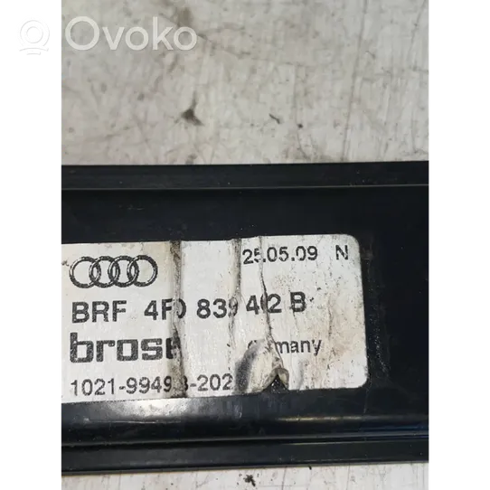 Audi A6 S6 C6 4F Mécanisme lève-vitre de porte arrière avec moteur 4F0839462B