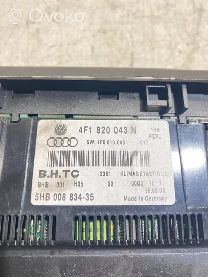 Audi A6 S6 C6 4F Climate control unit 4F1820043N