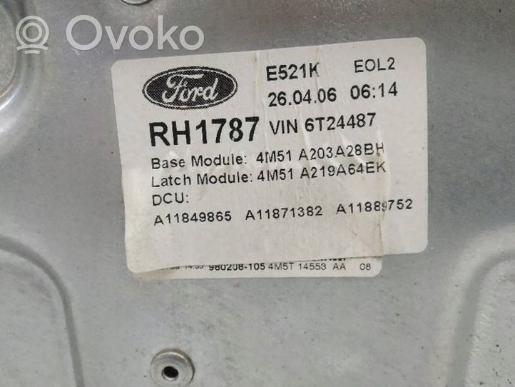 Ford Focus Priekinis el. lango pakėlimo mechanizmas be varikliuko 4M51A045H16A  PRAWY PRZÓD