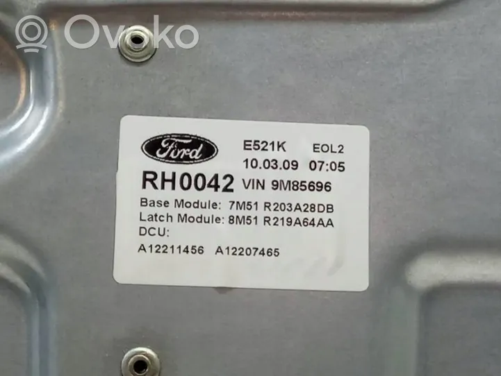 Ford Kuga I Mécanisme de lève-vitre avant sans moteur 7M51-R045H16-A