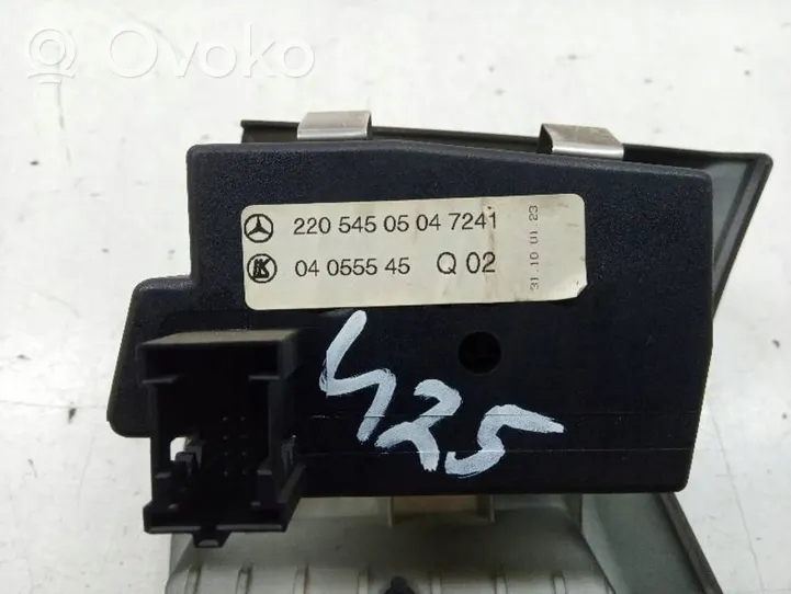 Mercedes-Benz S W220 Interruptor de luz 2205450504