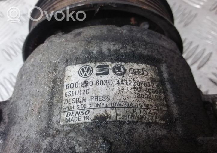 Volkswagen Polo Compressore aria condizionata (A/C) (pompa) 6Q0820803D