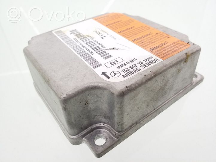 Mercedes-Benz ML W163 Oro pagalvių valdymo blokas 1635421318