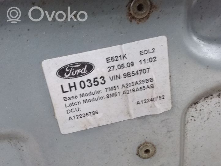 Ford Focus Priekinio el. lango pakėlimo mechanizmo komplektas 7M51A203A29BB