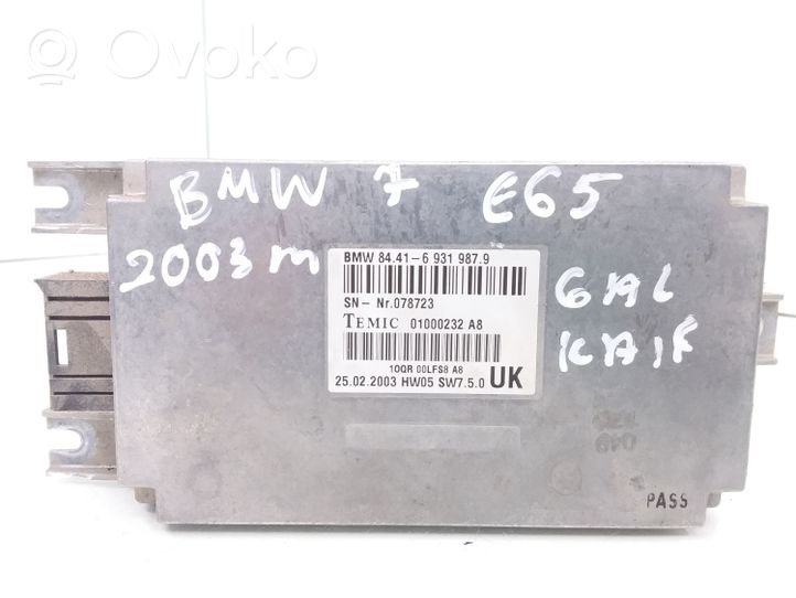 BMW 7 E65 E66 Module reconnaissance vocale 6931987