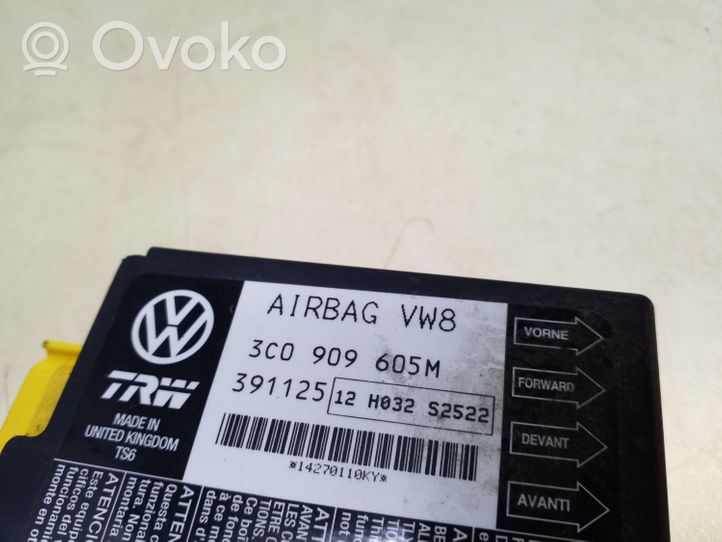 Volkswagen PASSAT B6 Airbag control unit/module 3C0909605M