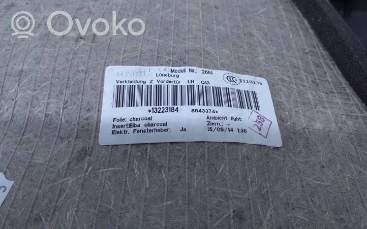 Opel Zafira B Front door card panel trim 8643374