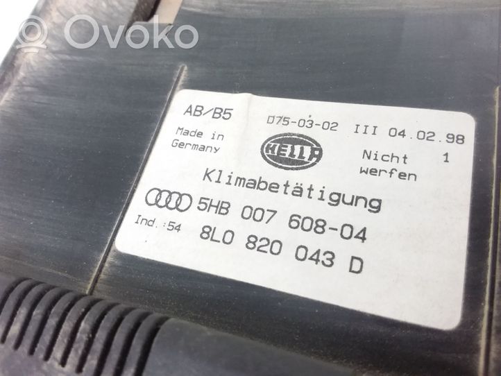 Audi A4 S4 B5 8D Ilmastoinnin ohjainlaite 8L0820043D