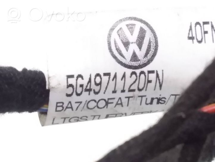 Volkswagen Golf VII Faisceau de câblage de porte avant 5G4971120FN