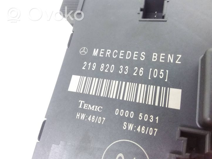Mercedes-Benz CLS C219 Durų elektronikos valdymo blokas 2198203326
