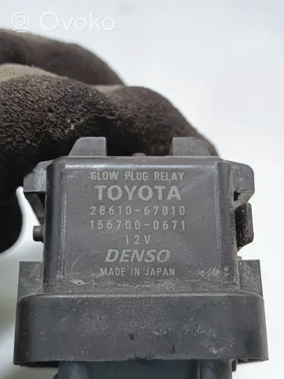 Toyota Avensis T270 Relè preriscaldamento candelette 2861067010