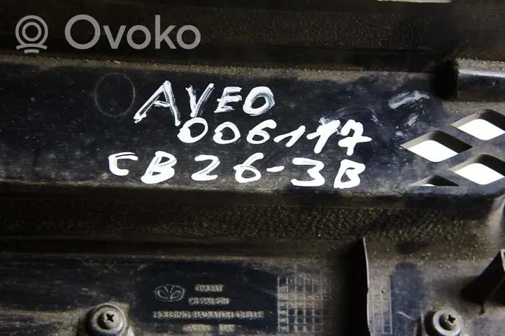 Chevrolet Aveo Etupuskurin ylempi jäähdytinsäleikkö 96648621