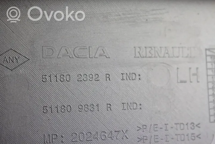 Dacia Duster II Zaślepka / Osłona haka holowniczego przednia 511802392r