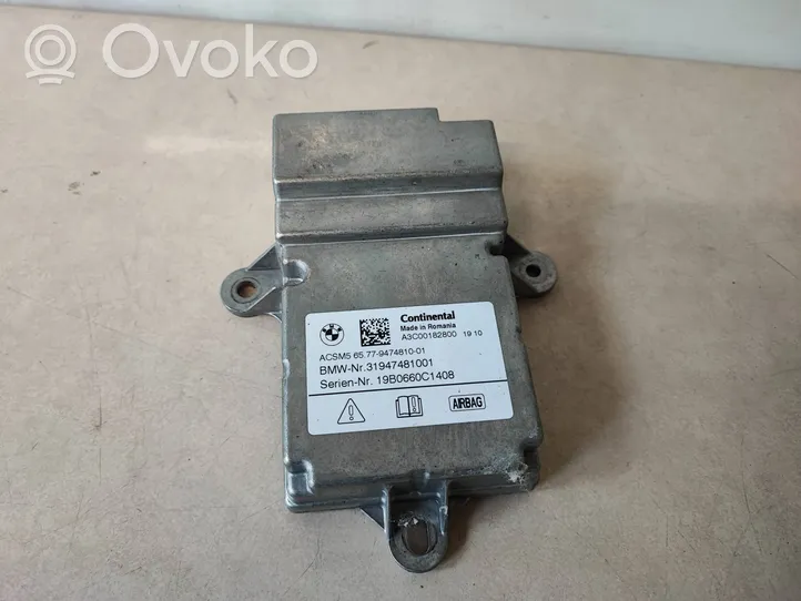 BMW 5 G30 G31 Module de contrôle airbag 9474810