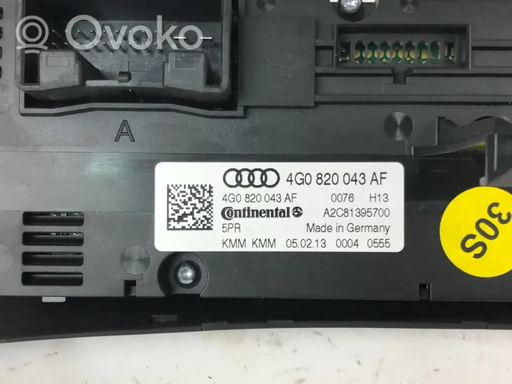 Audi A6 S6 C7 4G Ilmastoinnin ohjainlaite 4G0820043AF