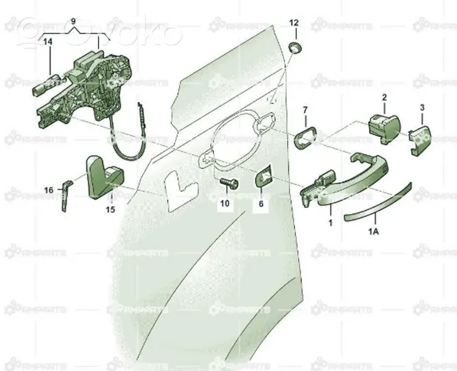 Audi Q7 4M Sliding door exterior handle 4L0837239