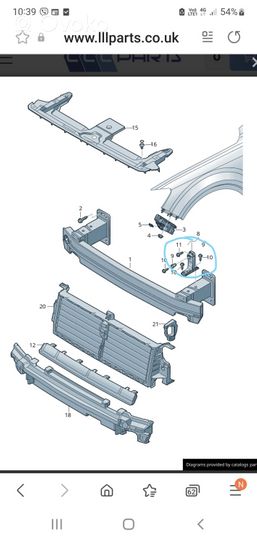 Audi Q8 Support de montage de pare-chocs avant 4M8807334