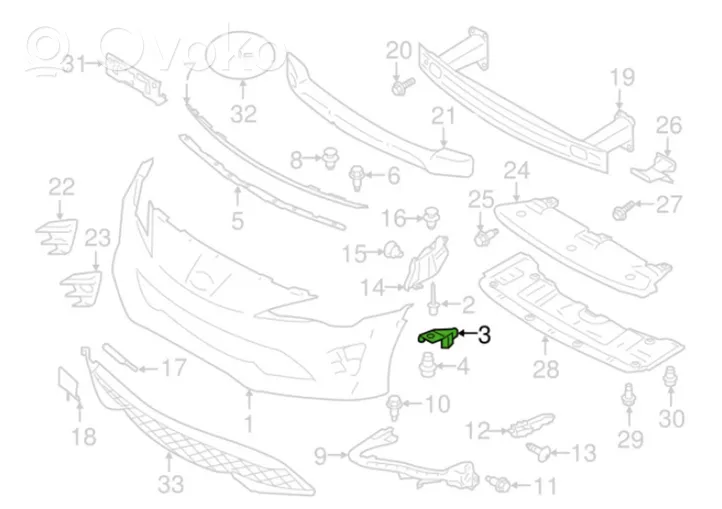 Subaru BRZ Support de montage de pare-chocs avant 57707CA130