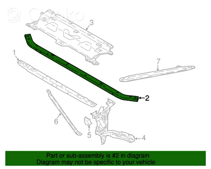 BMW X3 G01 Panel mocowania chłodnicy / góra 51647400109