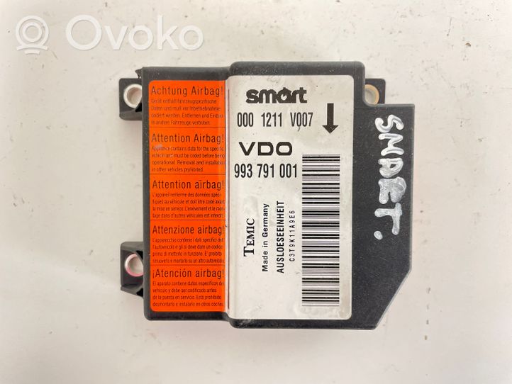 Smart ForTwo I Sterownik / Moduł Airbag 0001211V007