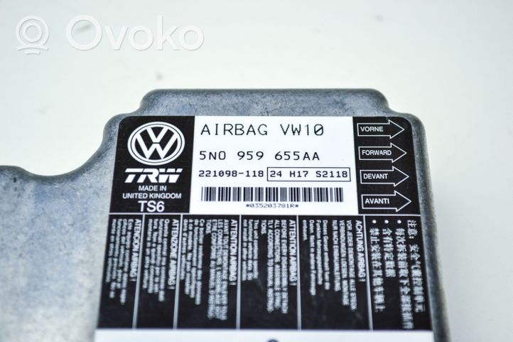 Volkswagen PASSAT B7 Oro pagalvių valdymo blokas 5N0959655AA