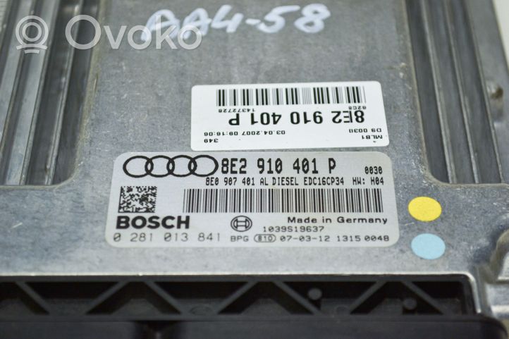 Audi A4 S4 B7 8E 8H Galios (ECU) modulis 8E2910401P