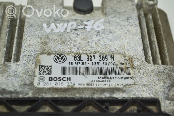 Volkswagen PASSAT B7 Sterownik / Moduł ECU 03L907309N