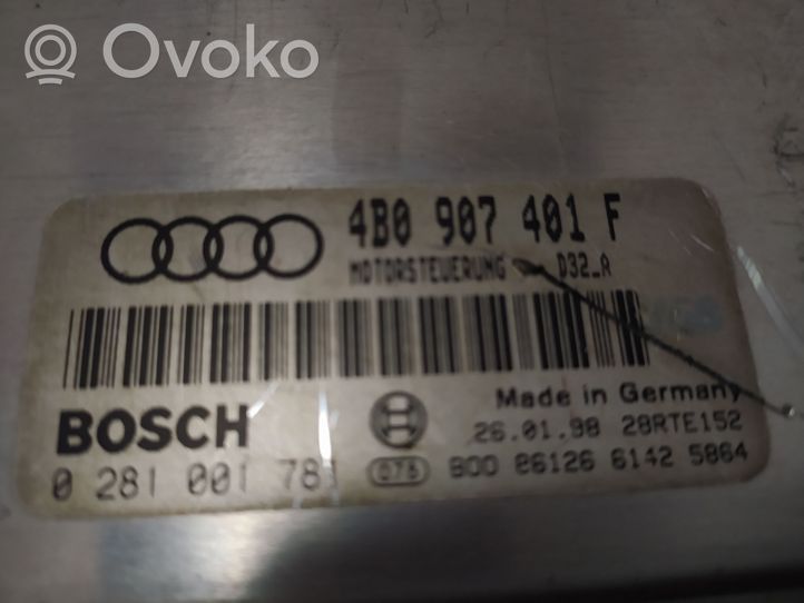 Audi A6 S6 C5 4B Moottorin ohjainlaite/moduuli 0281001781