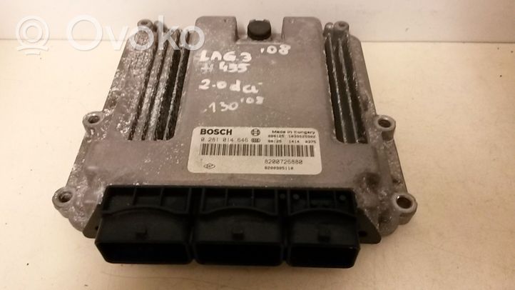 Renault Laguna III Juego de cerradura y set ECU del motor 8200726880