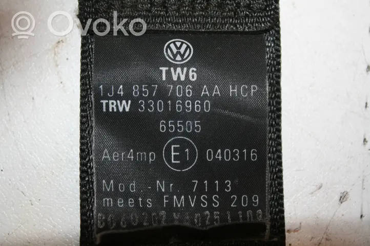 Volkswagen Bora Cintura di sicurezza anteriore 1J4857706AA