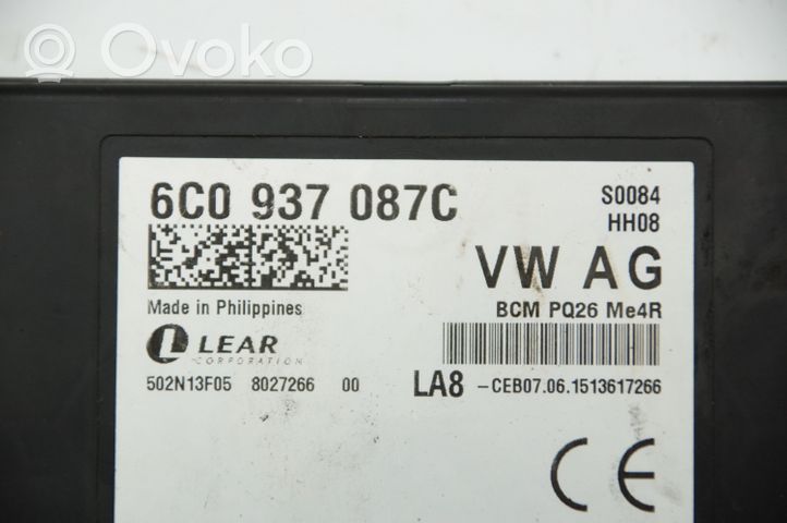 Skoda Fabia Mk3 (NJ) Module de contrôle carrosserie centrale 6C0937087C