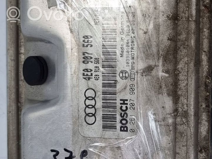 Audi A8 S8 D3 4E Unité de commande, module ECU de moteur 4E0907560