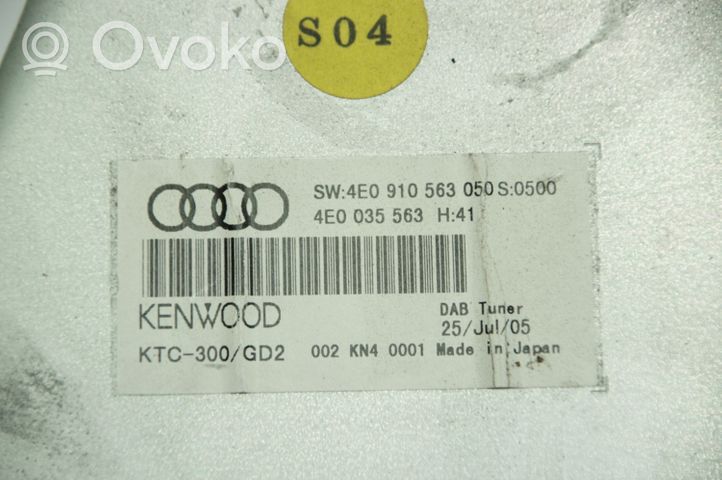 Audi A8 S8 D3 4E Modulo di controllo del corpo centrale 4E0035563 KOMFORTU