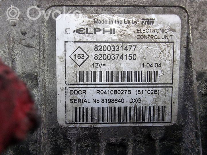 Renault Clio II Komputer / Sterownik ECU silnika 8200331477